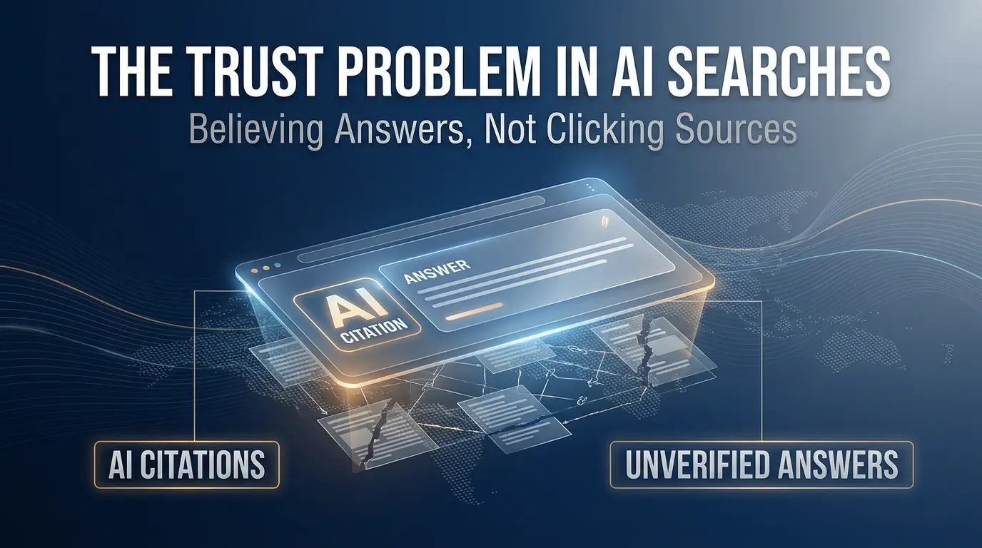 The Trust Problem in AI Searches: Why Users Believe Answers Without Clicking Sources